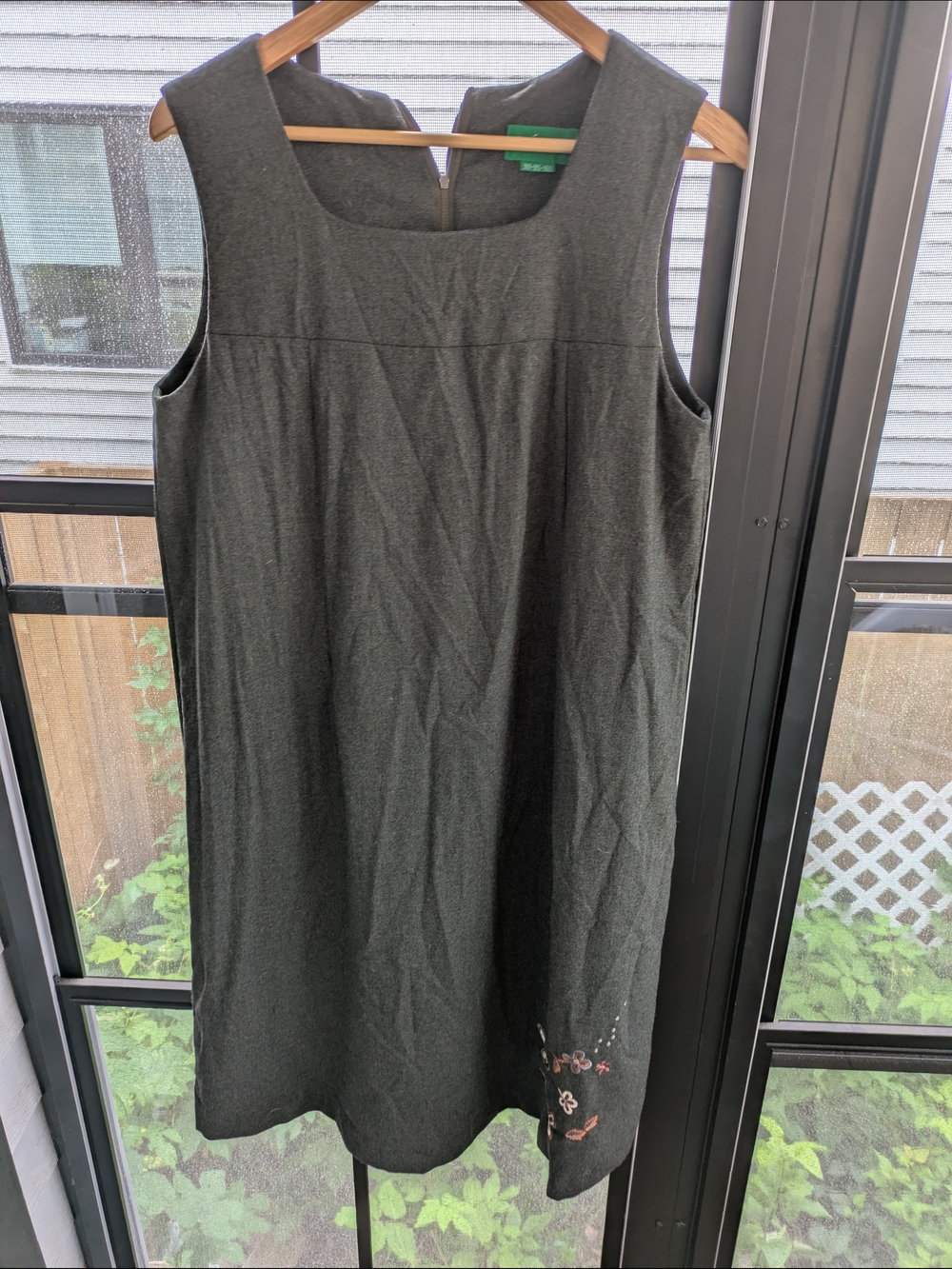 Maternity Dark Gray Embroidered Shift Dress